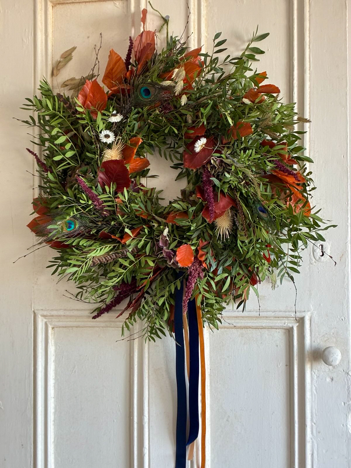 Fresh and Dried Autumn Wreath