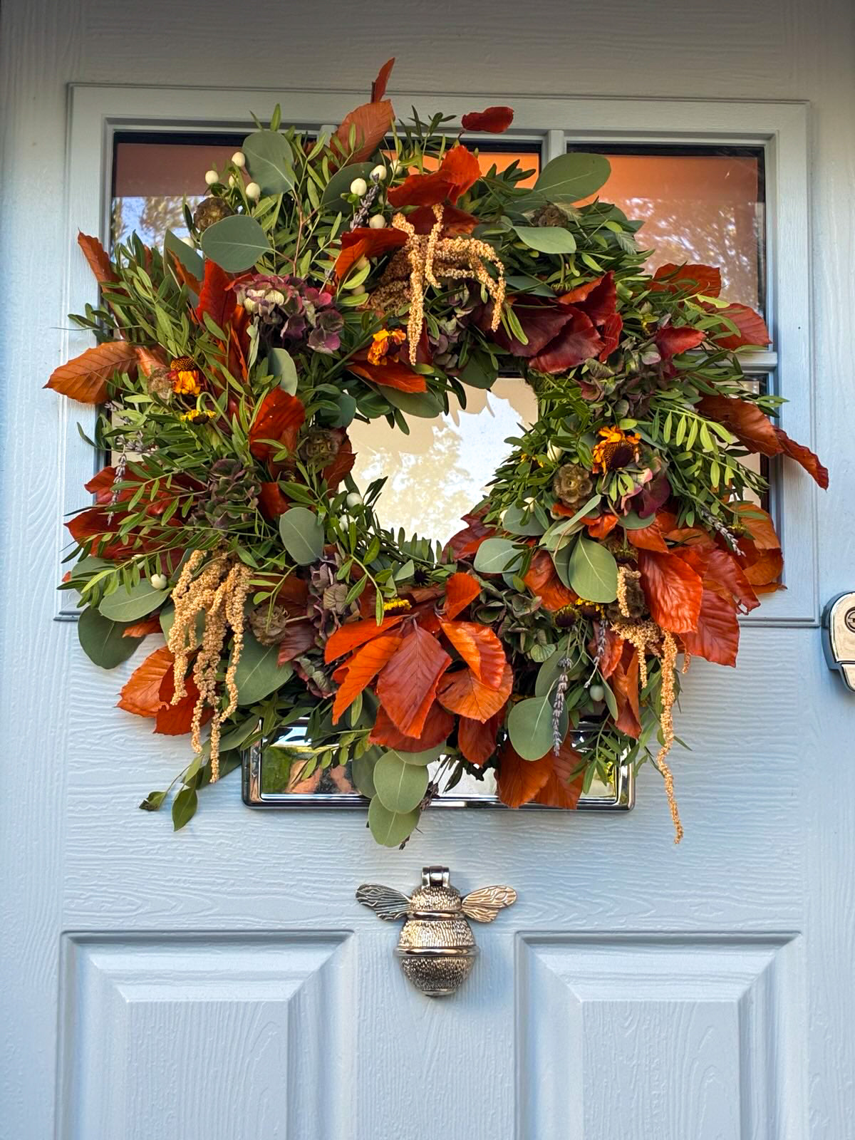 Green and Brown Autumn Wreath