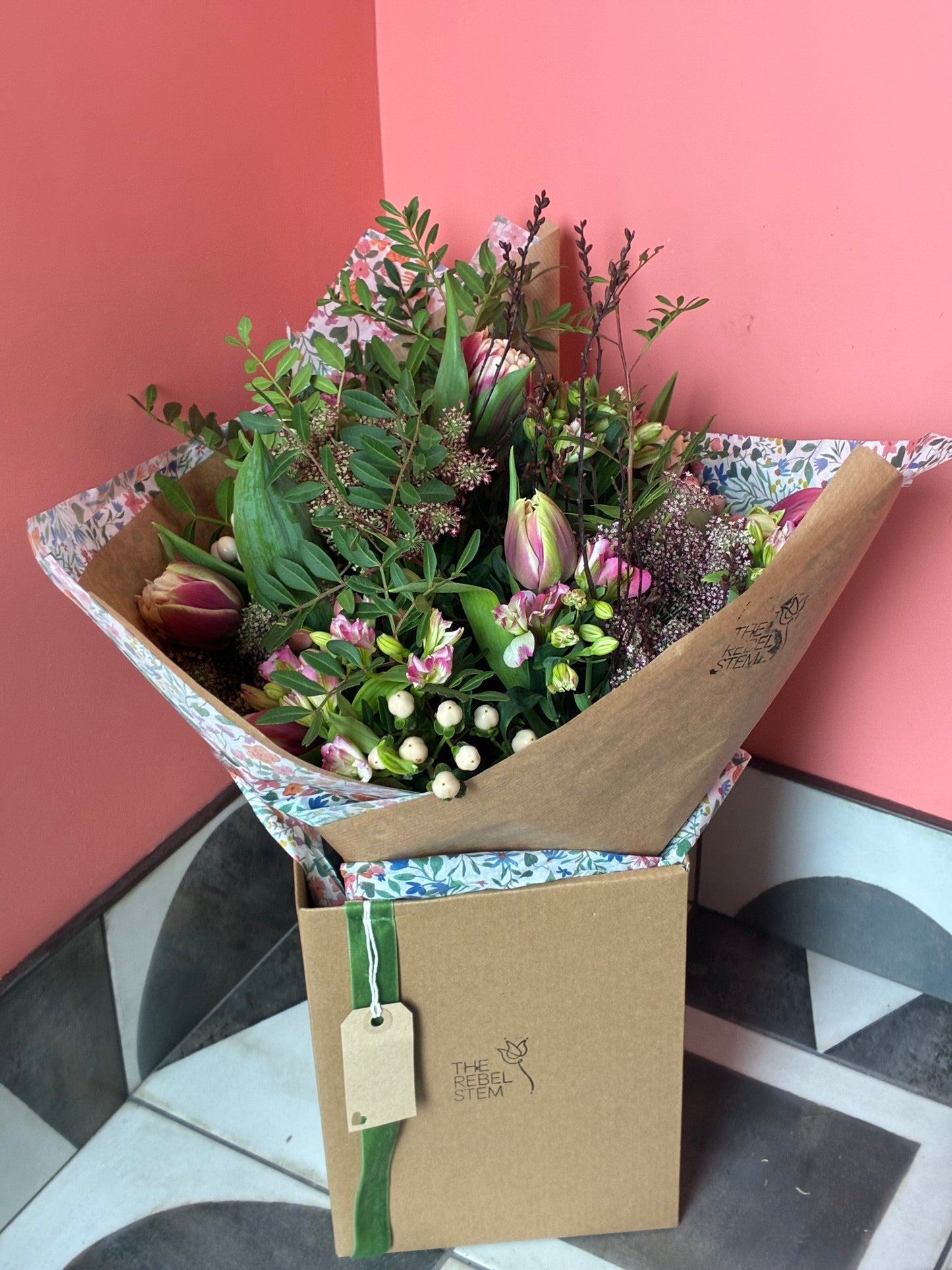 Spring pink Mother’s Day bouquet