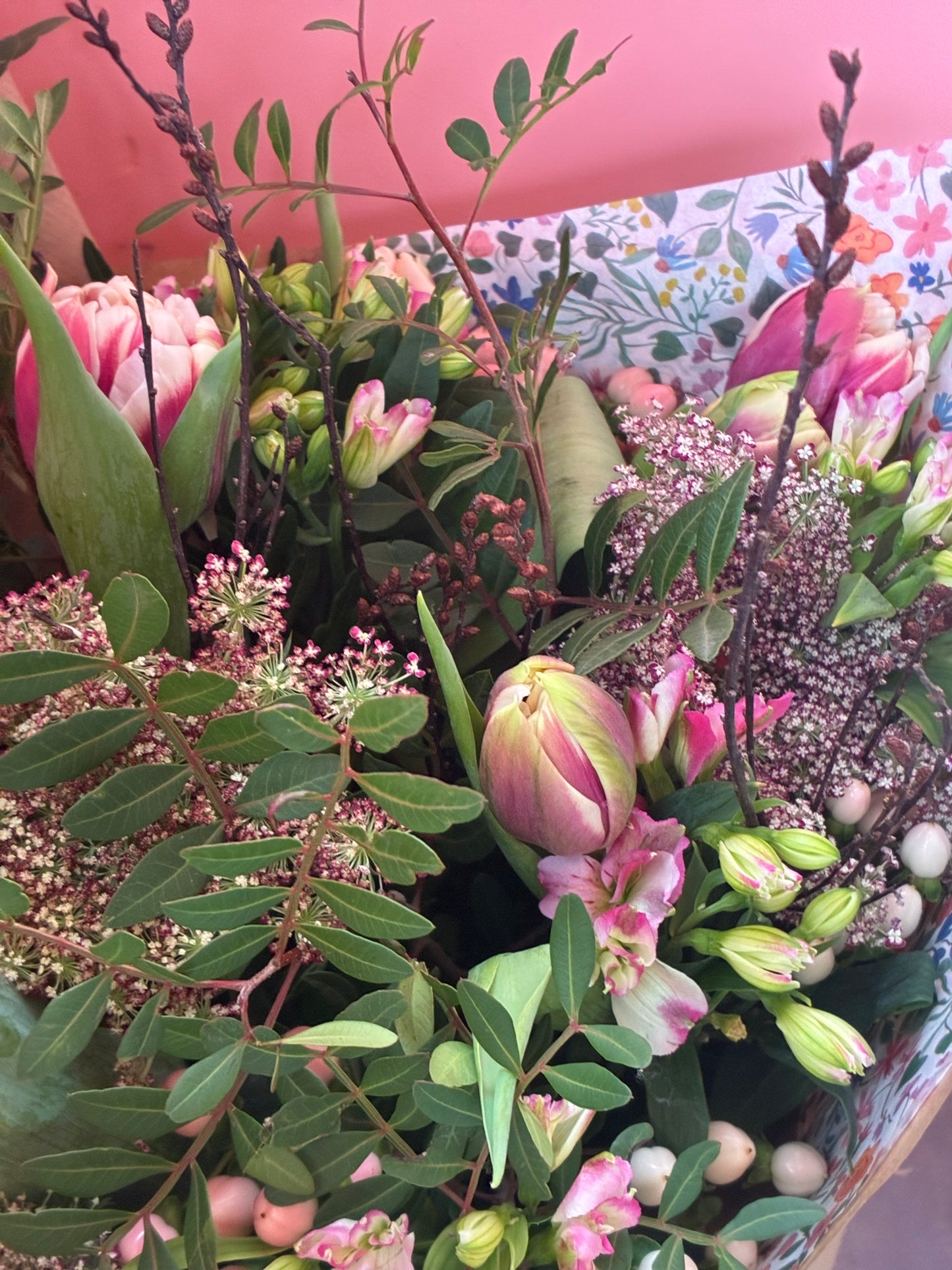 Spring pink Mother’s Day bouquet