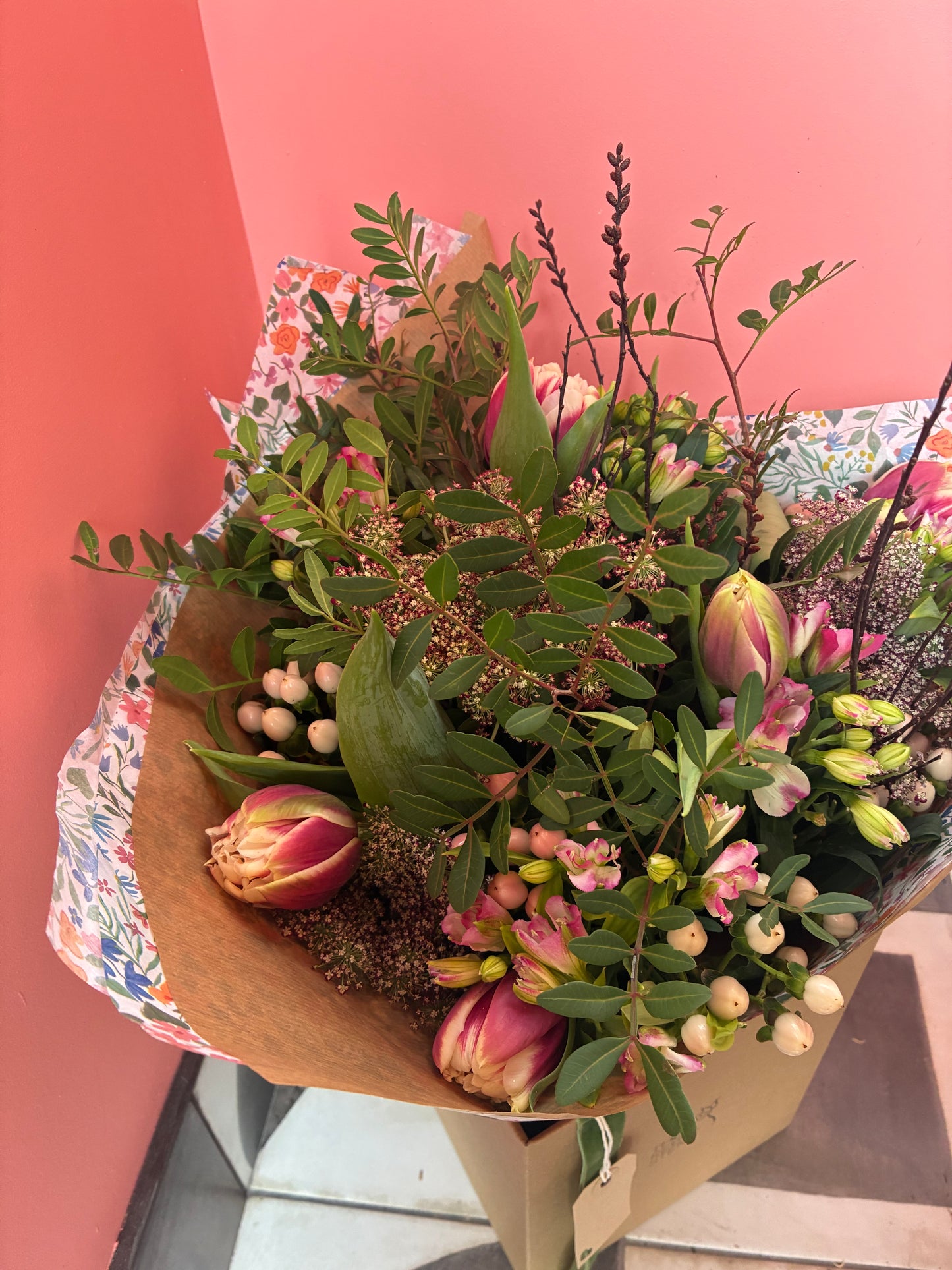 Spring pink Mother’s Day bouquet