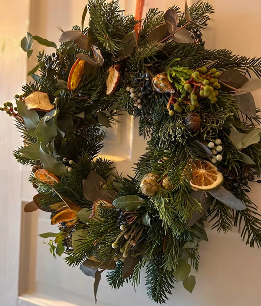 Christmas Wreath With Fruit