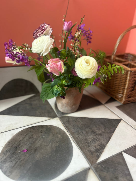 Spring flower pot