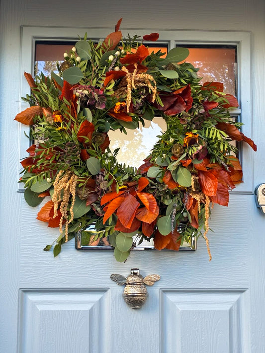 Green and Brown Autumn Wreath