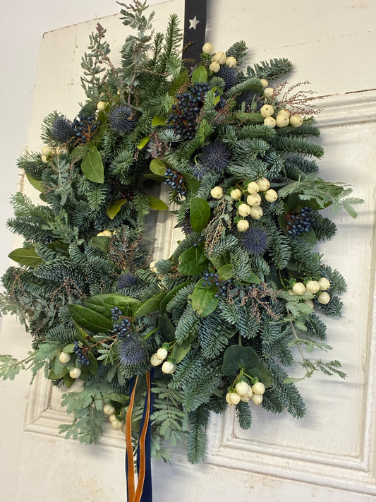 Thistle winter wreath